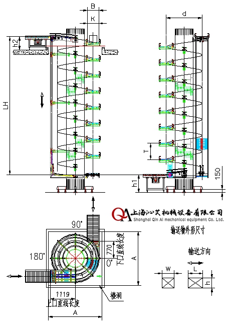 防滑鏈板螺旋輸送機示意圖紙 防滑鏈板螺旋輸送機示意圖紙
