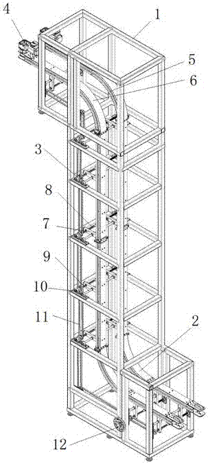 夾持提升機(jī)示意圖 夾持提升機(jī)示意圖
